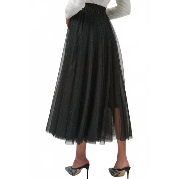 NEW JOSEPH RIBKOFF tulle flared skirt in black - Picture 5 of 5